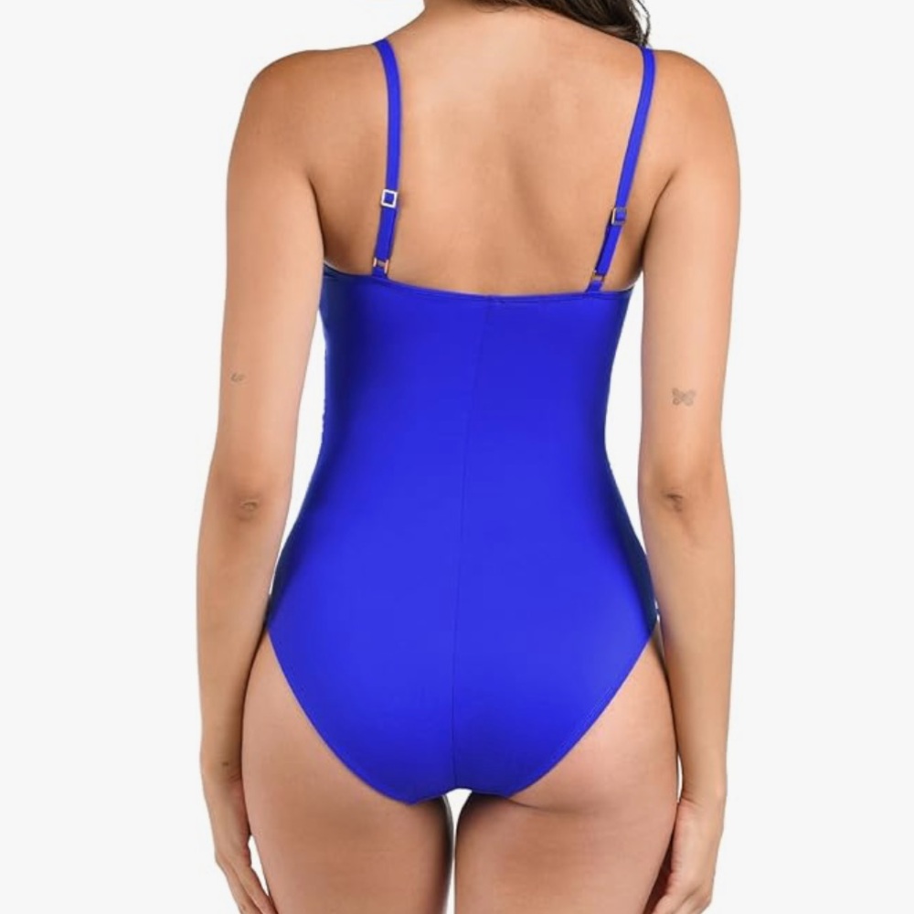 La Blanca NWOT Island Goddess Rouched Body Lingerie Mio‎ One Piece Swimsuit - Picture 2 of 5